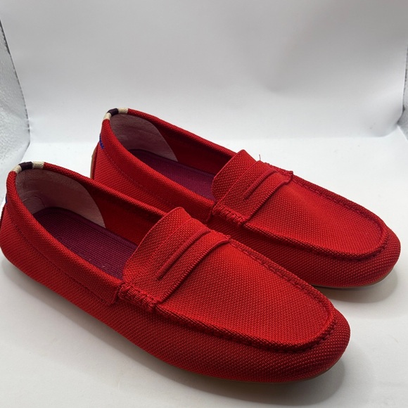 Rothy's Shoes - Rothy’s The Driver Vibrant Red Driving Slip On Loafers Shoes SZ 9.5 Casual  NWOT